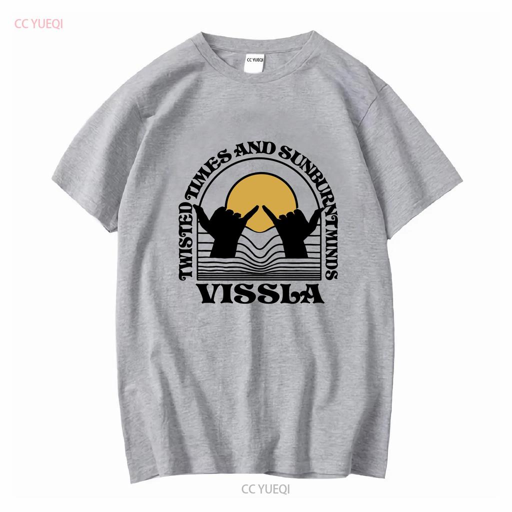 Vissla Twisted Times And Sunburnt Minds T-Shirt Pfirsich Größe Medium Lange Oder Kurze Ärmel Vintage Gewaschen Streetwear Grafik