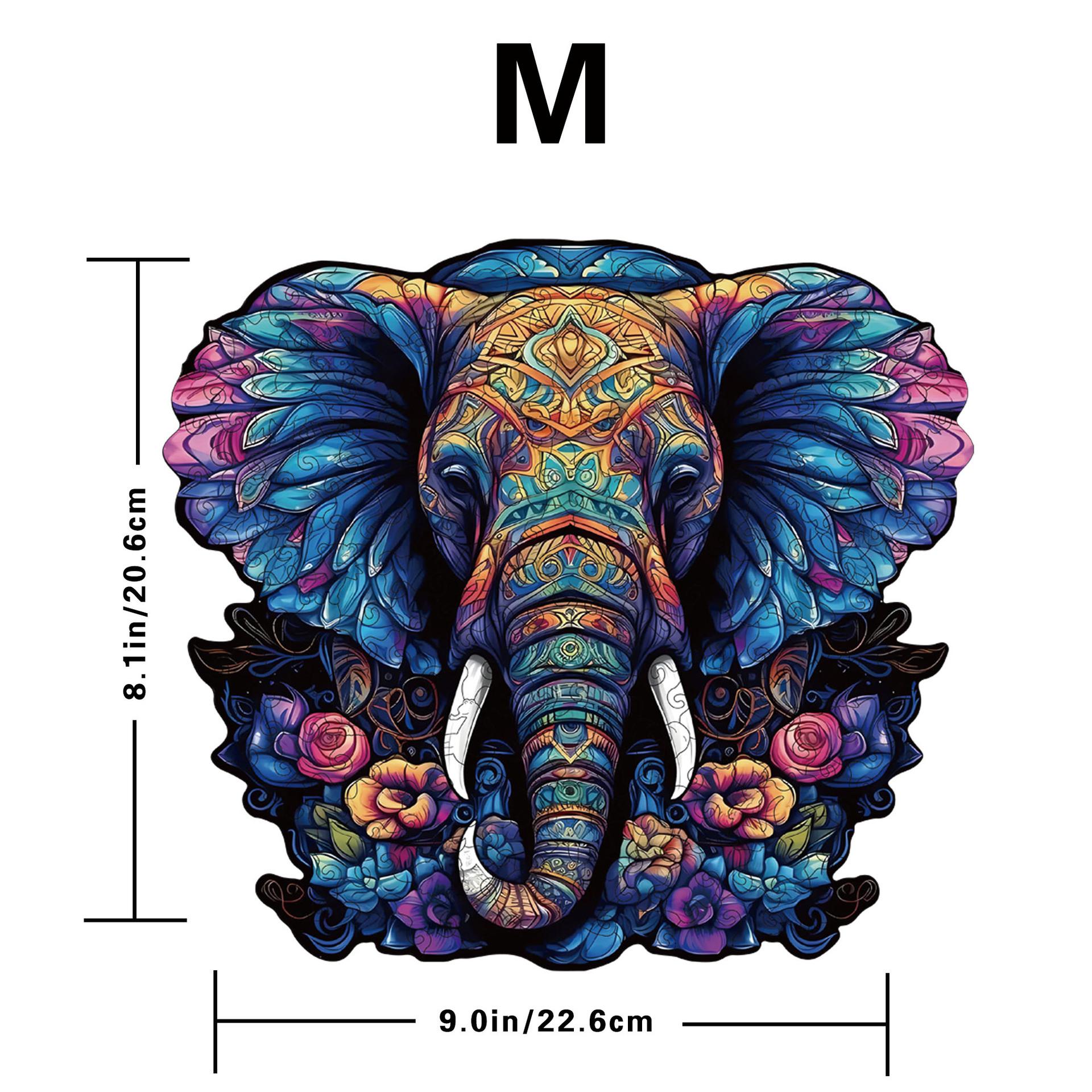 Elephant Puzzle Wooden Special-Shaped Splicing Toy Original Piggy Bank Decompression Manual Puzzle