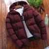 Winter Men Jacket Hooded Slim Fit Long Sleeve Drawstring Pockets Windbreaker for Daily Wear