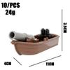 Assemble Small Particle Building Block Drifting Raft Pirate Gunboat Port Scene Tabletop Ornament