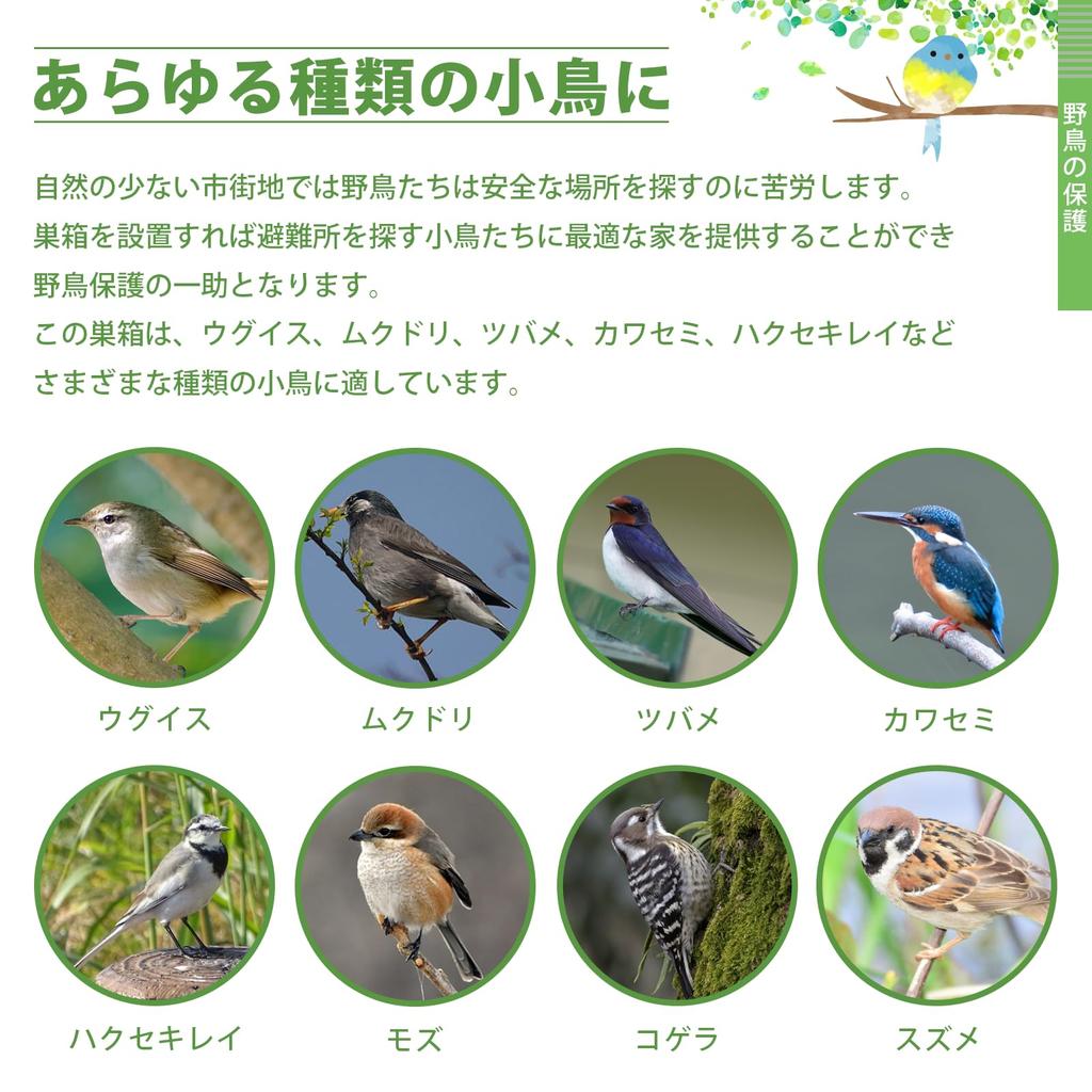 Bird Nest Acrylic Bird House Completed Product Hanging Wooden Wild Bird Observation Bird Nest Nest Box Wild Bird Outdoor Bird Watching [Wild Box]