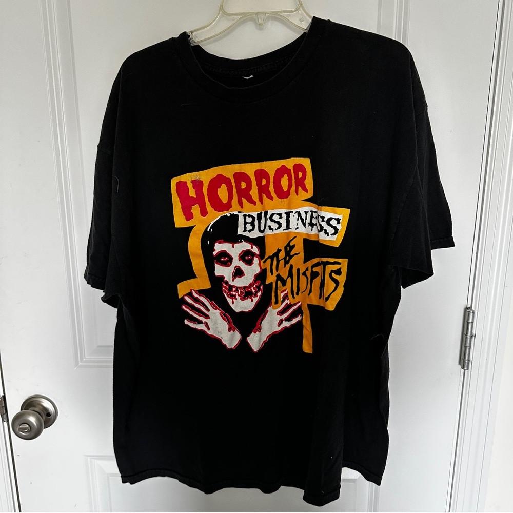 Misfits Horror Business T-Shirt Rare Punk Band Graphic Tee Black Skull S