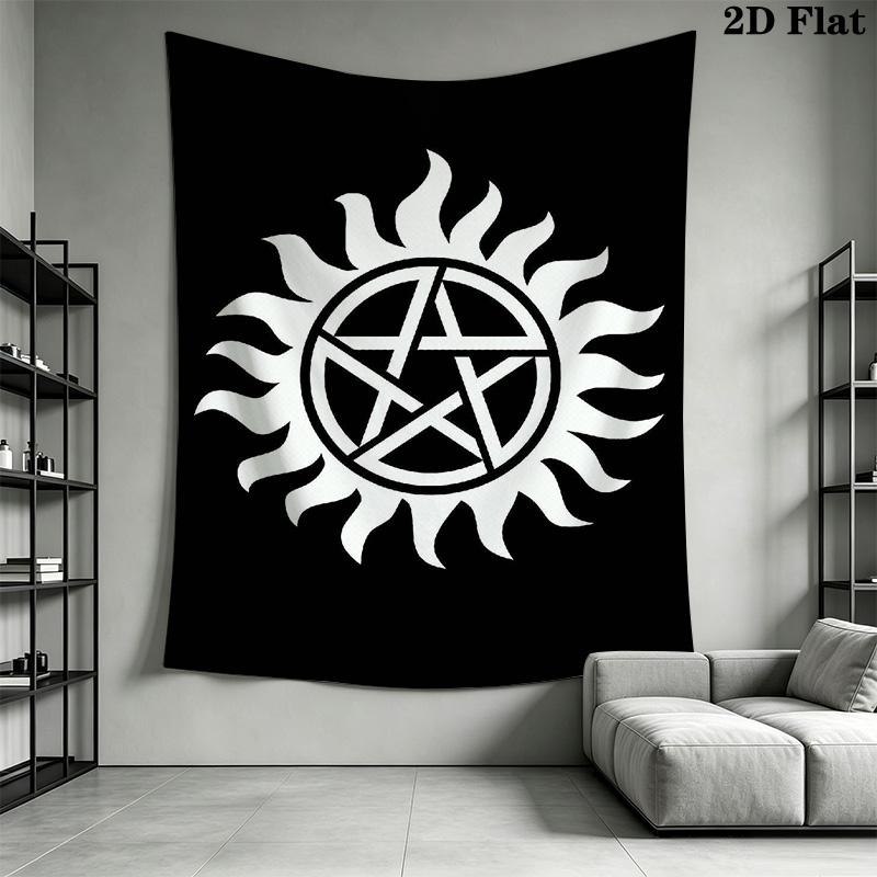 Wizard Magic & Witch Spell Pattern Home Decor Tapestry, Wall Hanging, Decorative RV Wall Cloth.ZGT0914391