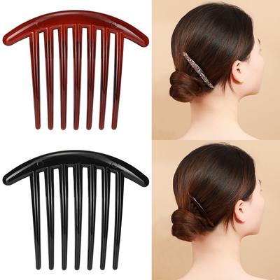 Fünfzahniger Einsteckkamm Ponykamm Gebrochener Haarkamm Basis Plastikhaarkamm Handgefertigtes Haaraccessoire