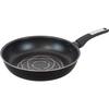 Strong and Lightweight Rimmed Frying Induction and Gas Silkware EK Diamond Dear Pan, 28cm, Compatible, PFOA-Free, PFOS-Free, Coat, Black,