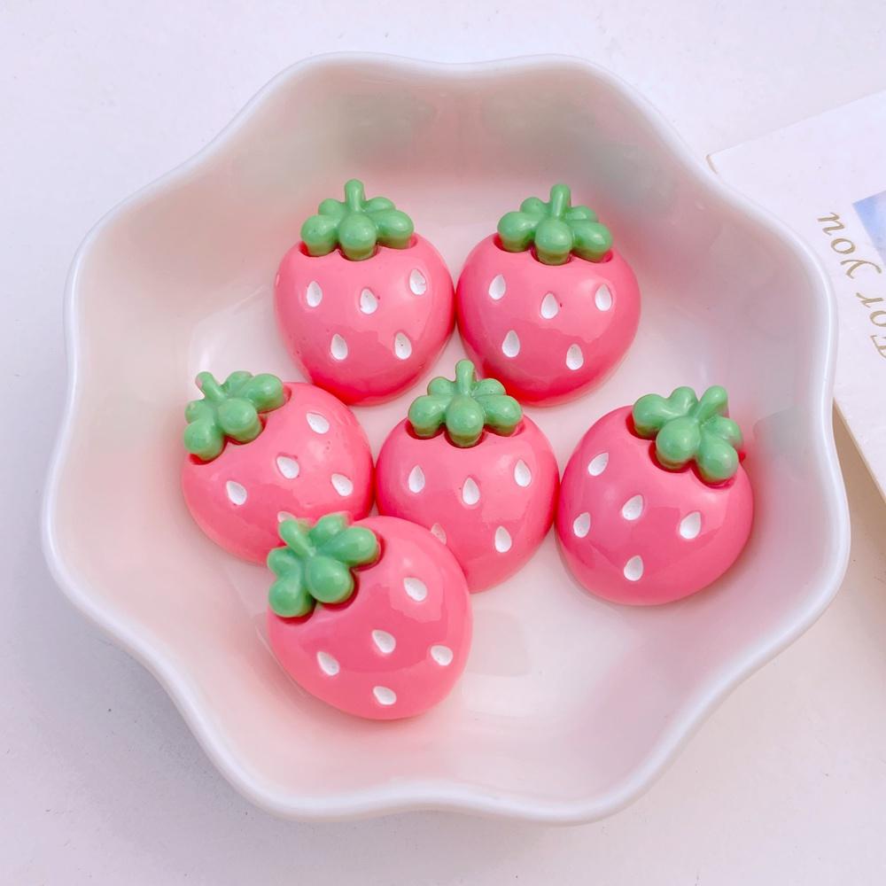 10Pcs New Cute Resin Cherry Strawberry Grape Radish Flat Back Parts Embellishments For Hair Bows Accessories