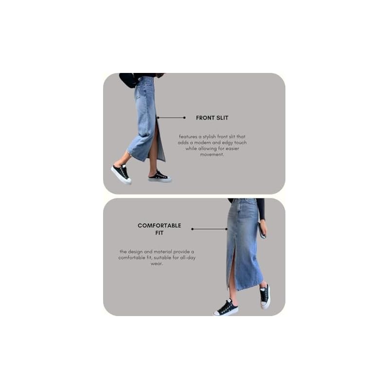 Leriya Fashion Denim Skirt for Women| Long Denim Skirt for Women| Denim Pencil Skirt for Women | (Large, Blue) XL синий