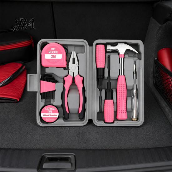 Portable Tool Set for Emergency Repairs 13Pcs Household Set, Hand Kit with Storage Case, Complete Assortment Home House Maintenance DIY Projects