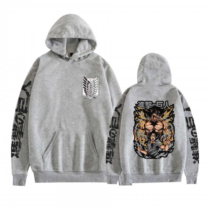Attack On Titan Anime Hoodie Loose Fit Teens Adults Long Sleeve