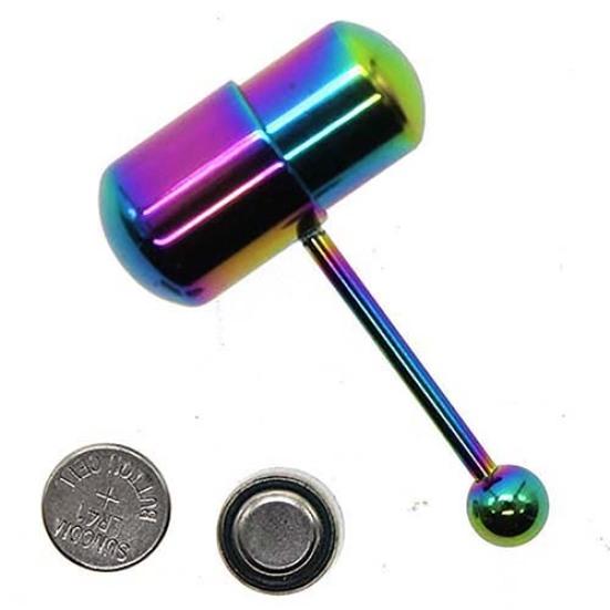 Unisex Cool Punk Hammer Shape Vibrerende Tongue Bar Stud Body Piercing smykker