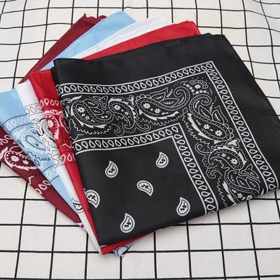 Moda Hip Hop Bandana Dış Mekan Unisex Siyah Saç Bandı Boyun Eşarbı Başlık Bilek Bantları Baş Kare Eşarplar Baskılı Mendil