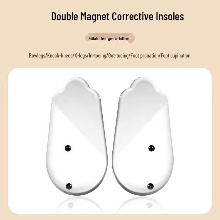 Orthopedic Heel Pads for Foot Inversion, Calf Eversion & XO Leg Correction with Volcanic Magnet Support