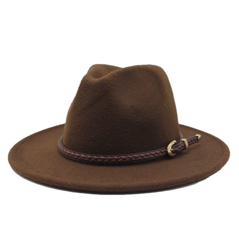 Wish Woolen Hat Big Brim Black Jazz Hat