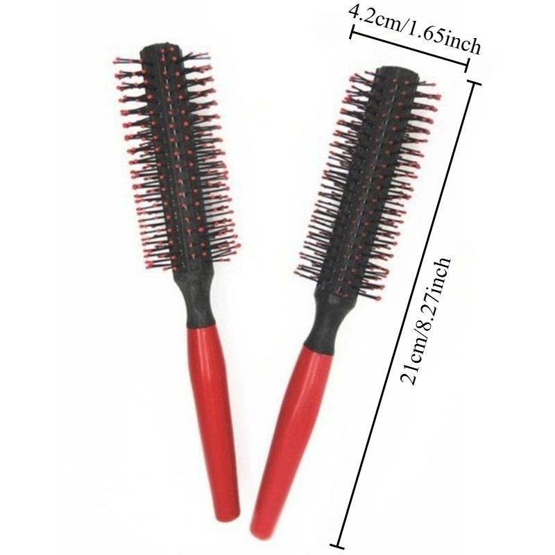 Anti-static cylindrical bristle curly hair styled round comb nylon tooth roller comb