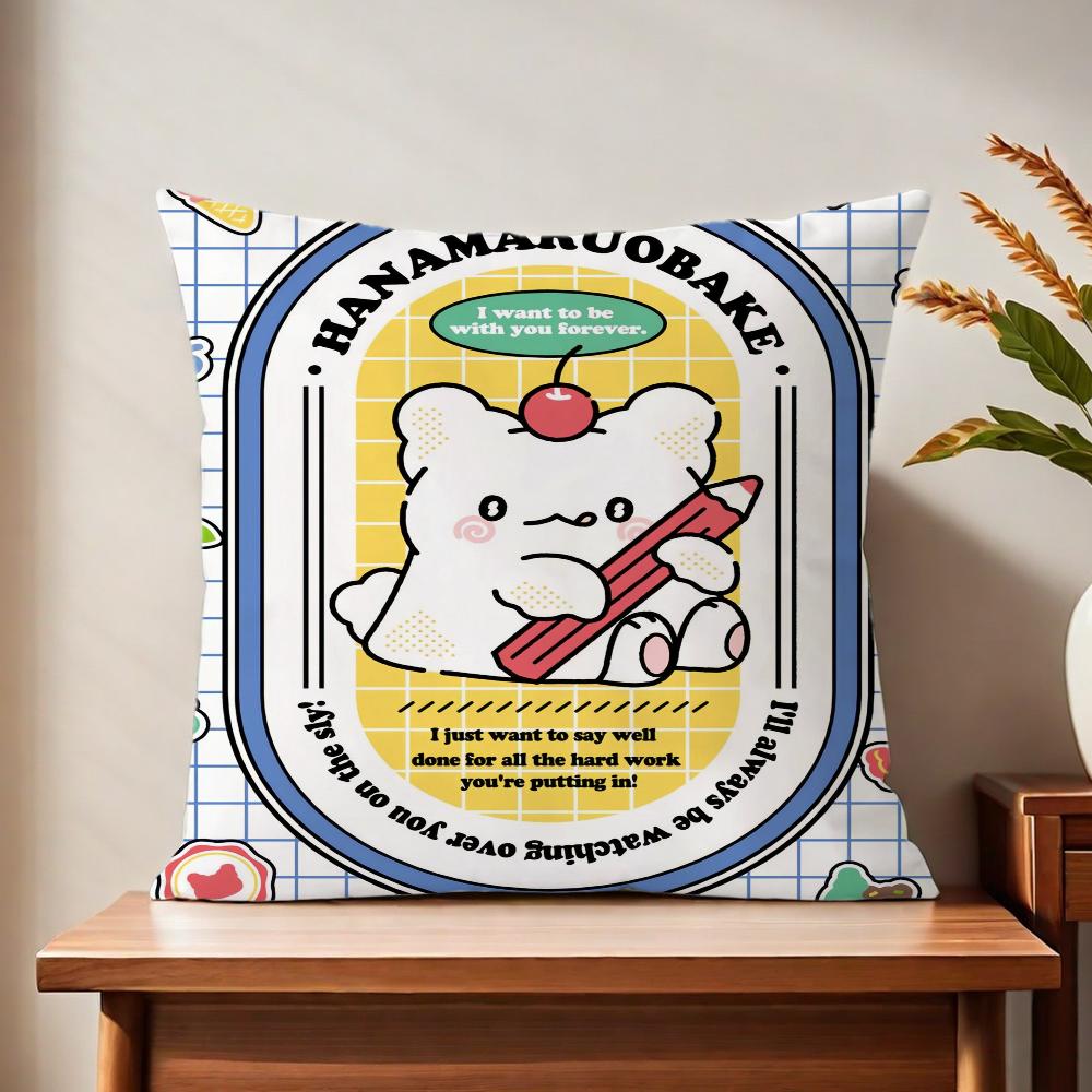 Hhanamaruobakee cartoon cushion cover For Pillow Printing Sofa Decoration Home Car Room Coffee Shop Office Nordic Simplicity