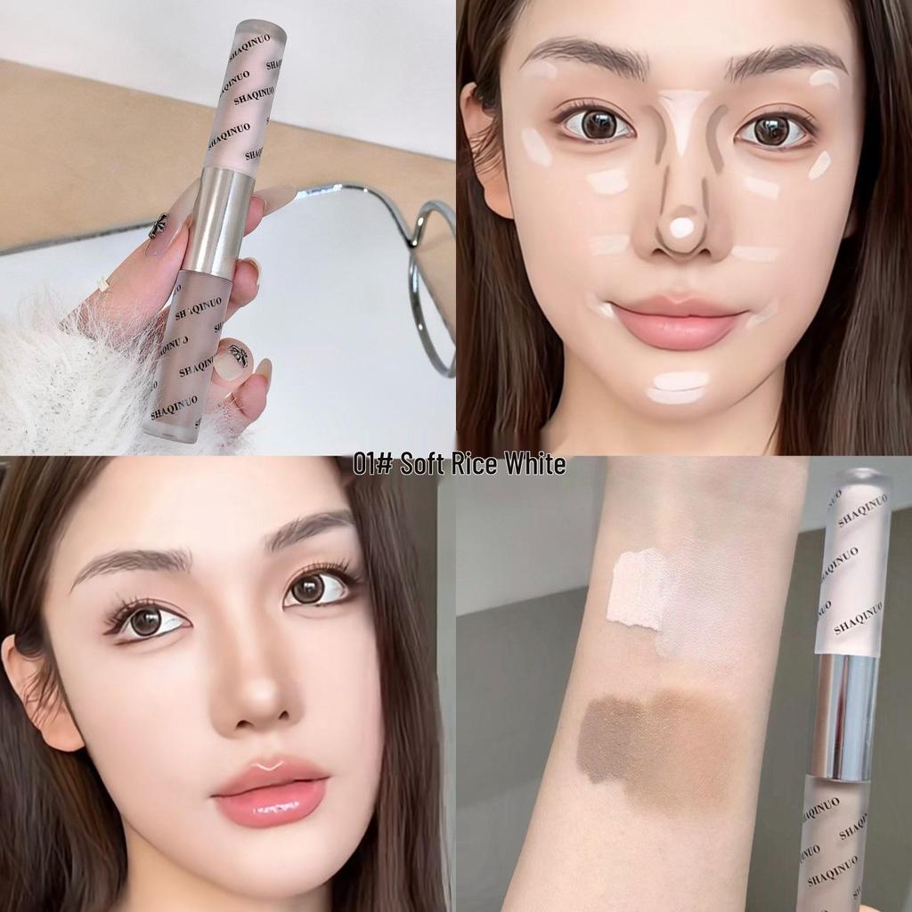 SHAQINUO Dual-Ended Liquid Contour & Highlight Pen: Plumping, Brightening, Multi-use for Natural Radiance.