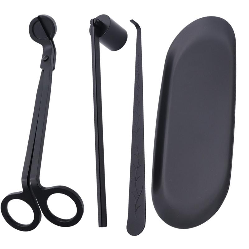 3/4pcs Candle Suppressor One-piece Tool Domestic Aromatherapy Candle Scissors Candle Suppressor Hook Tray Candle Tool Clippers