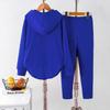 Casual Hooded Tops 2 Piece Sets for Women Fashion Solid High Waist Long Pants Set Female Holiday Women's Clothing Autumn Winter