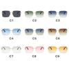 Vintage Fashion Rimless Square Diamond Sunglasses Women For Men Luxury Brand Designer Sun Glasses Metal Punk Popular Shades