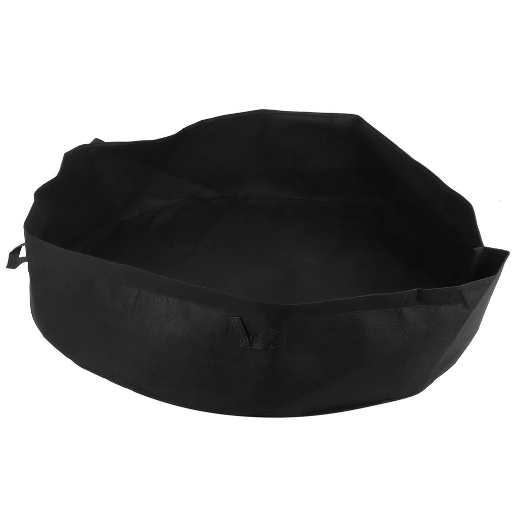 Sac rotund de plantare cu mâner, strat de grădină, sac pentru cultivarea răsadurilor de legume pentru casă, negru