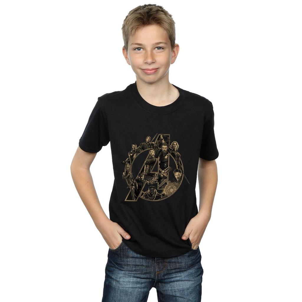 Avengers Infinity War Boys Logo Cotton T-Shirt
