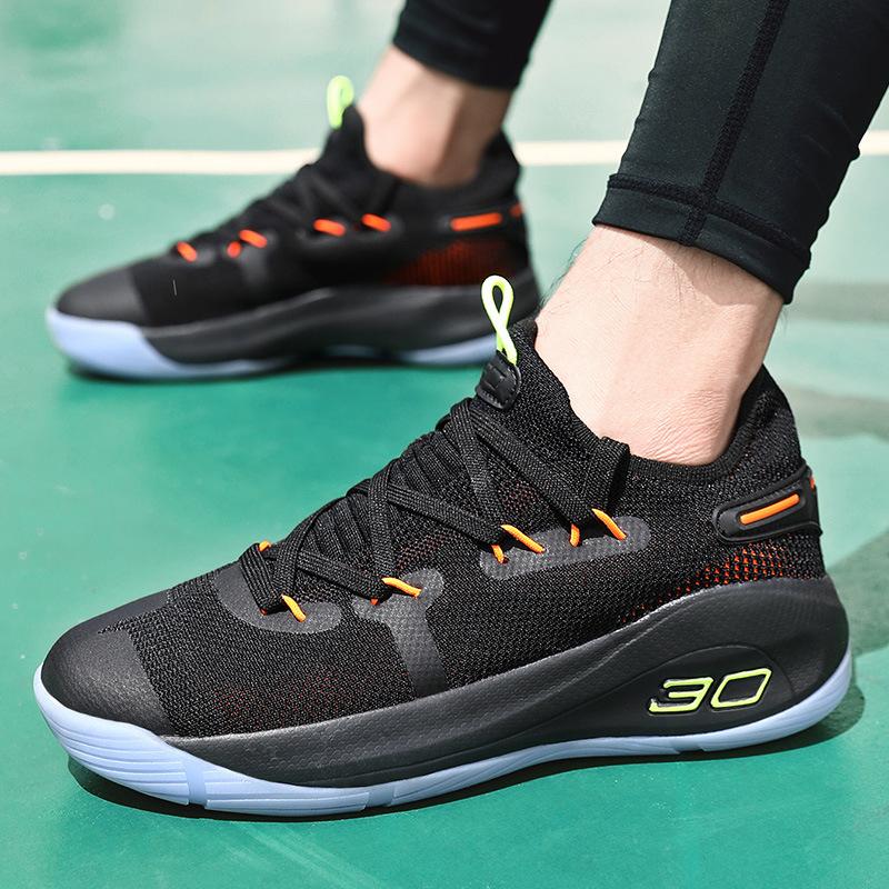 

High-quality fly-woven basketball shoes Men s Curry No. 30 Couple breathable shock-absorbing sports shoes Student actual combat sneakers 36