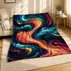 Liquid Ribbon Swirl Coral Fleece Blanket Abstract Decor