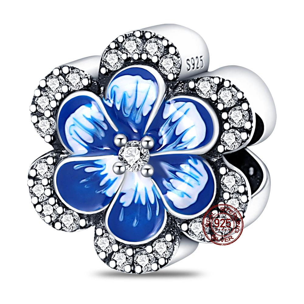 Copper Jewelry Pendant Early Spring Four Leaf Clover Flower Charm Fit Pan Beads Jewelry Birthday Diy Gift Fine Jewelry