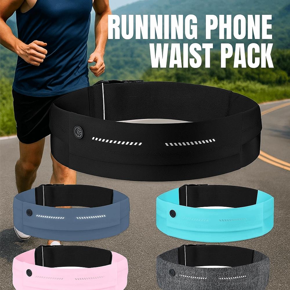 Night Reflection Running Waist Bag Ultra-Thin Sports Phone Bag Sport Mobile Waist Bag  Sports Wear