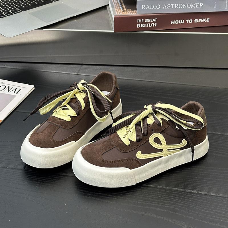 Spring new breathable sub-platform sneakers, casual board shoes, daddy shoes 35
