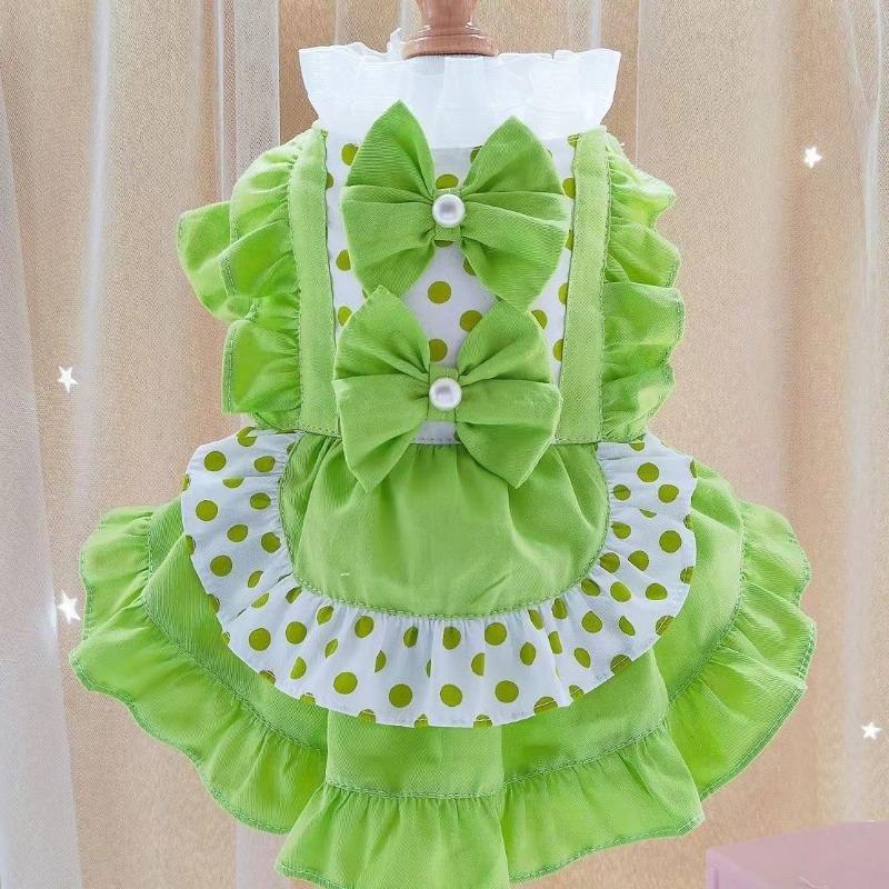 Summer New Diandian Lolita Fresh Pet Size Dog Dress Cat Summer Puppy Princess Dress