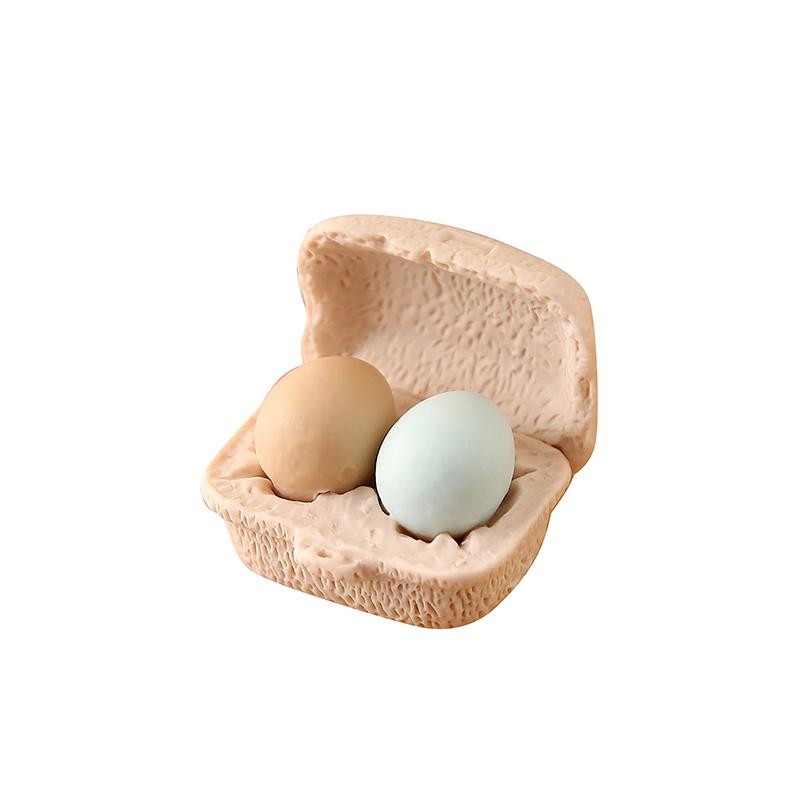 3 Boxes Dollhouse Simulation Eggs Miniature Mini Eggs With Tray Dollhouse Kitchen Accessories Model Toys Kitchen Decor