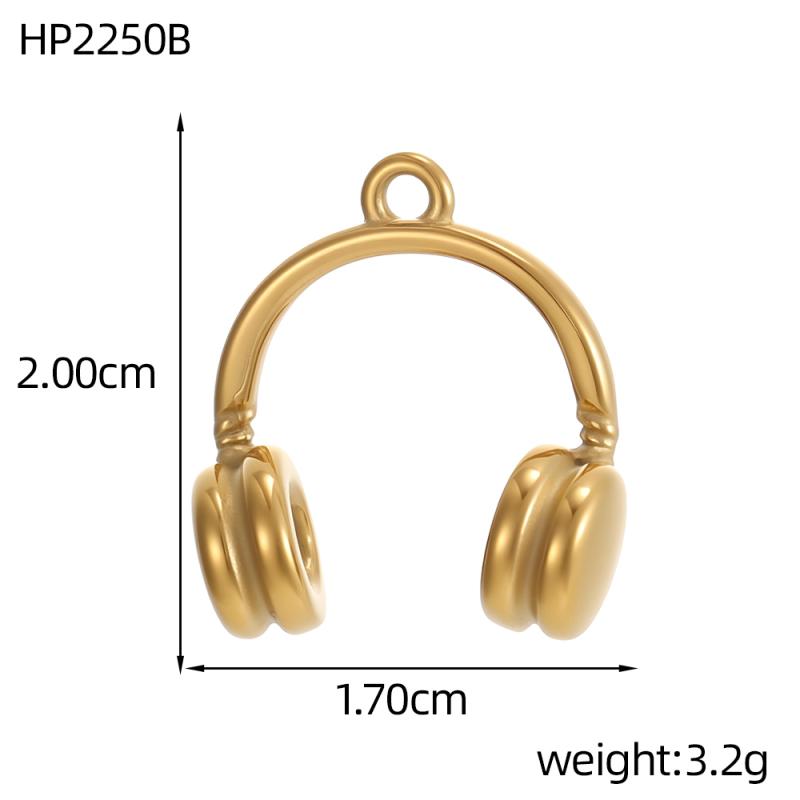 CARLIDANA Stainless Steel Coffee Teapot Cup Bike Scissors Charms White Collar Leisure Series Gold Plated DIY Charm Accessories