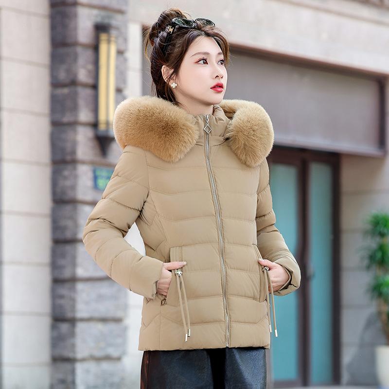 Winter New Cotton-padded Clothes Women's Korean Version Slim-fitting Women's Cotton-padded Clothes Short Fur-collared Cotton-padded Clothes Women's