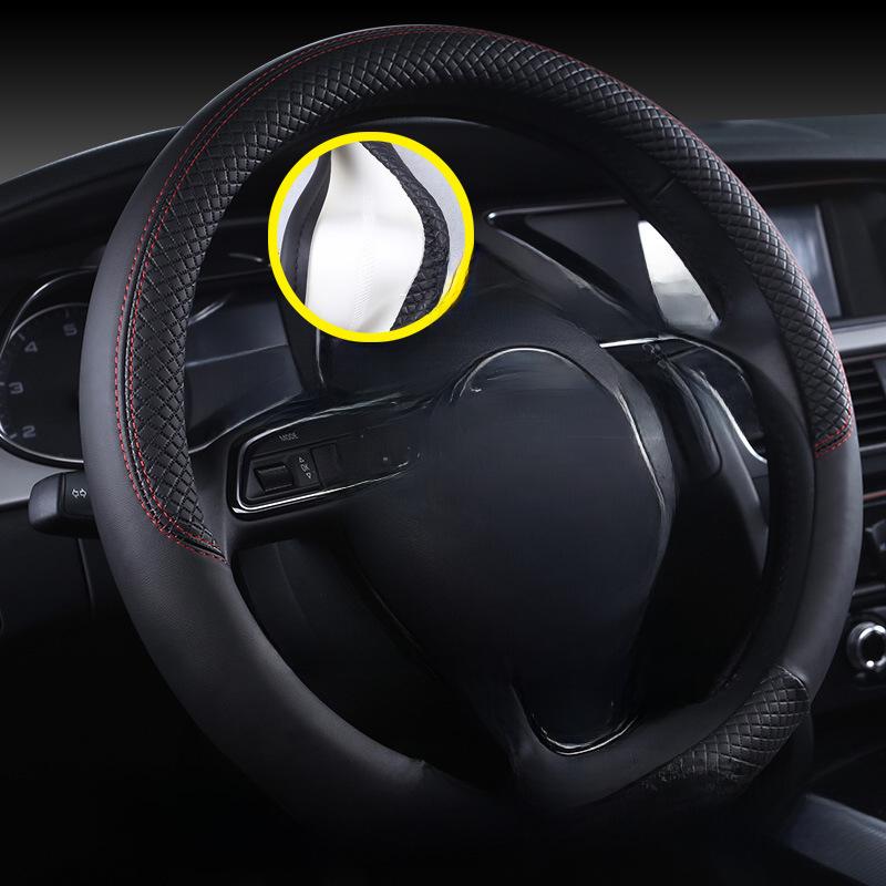 X686 Eco-Friendly Odorless Embossed Leather Steering Wheel Cover