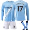 25-26 Manchester Home Long-sleeved Football Jersey for Kids and Adults DEBRUYNE #17
