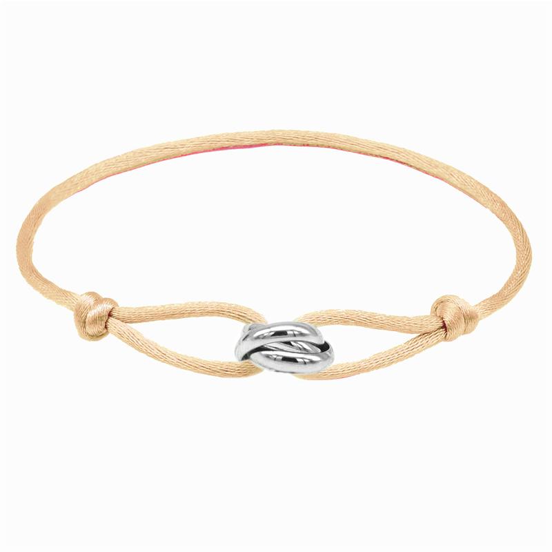 Bracelet 3 Stainless Steel Metal Buckle Bracelet Adjustable Rope Classic Bracelet for Men Friendship Jewelry Gift for Women