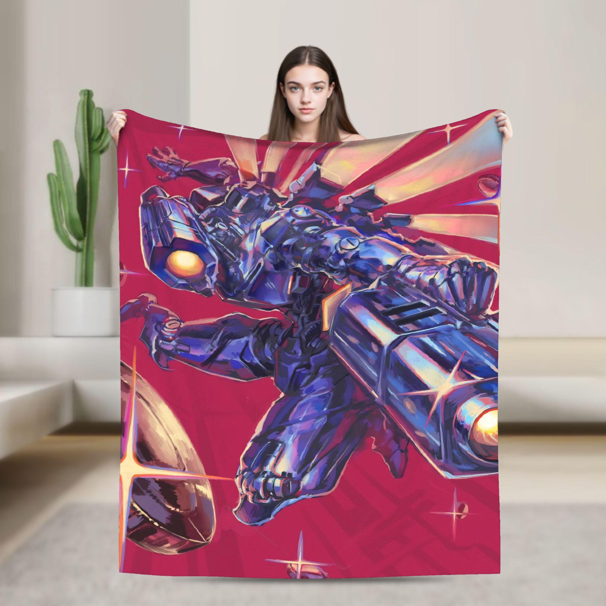 Alien Creature Art Ultrakill Shooting Game Warm Soft Blanket Plush Throw Blanket Print Bedroom Flannel Bedspread Bed Cover 75x90cm