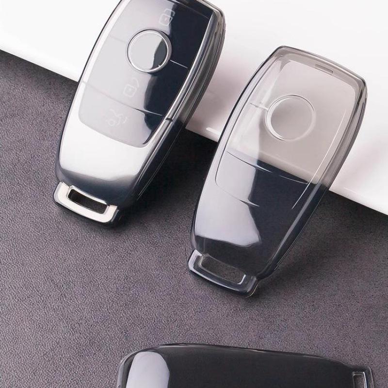 Transparent Key Cover for Mercedes E300L/E350EL/2024 GLE450/B200 with Large G Buckle