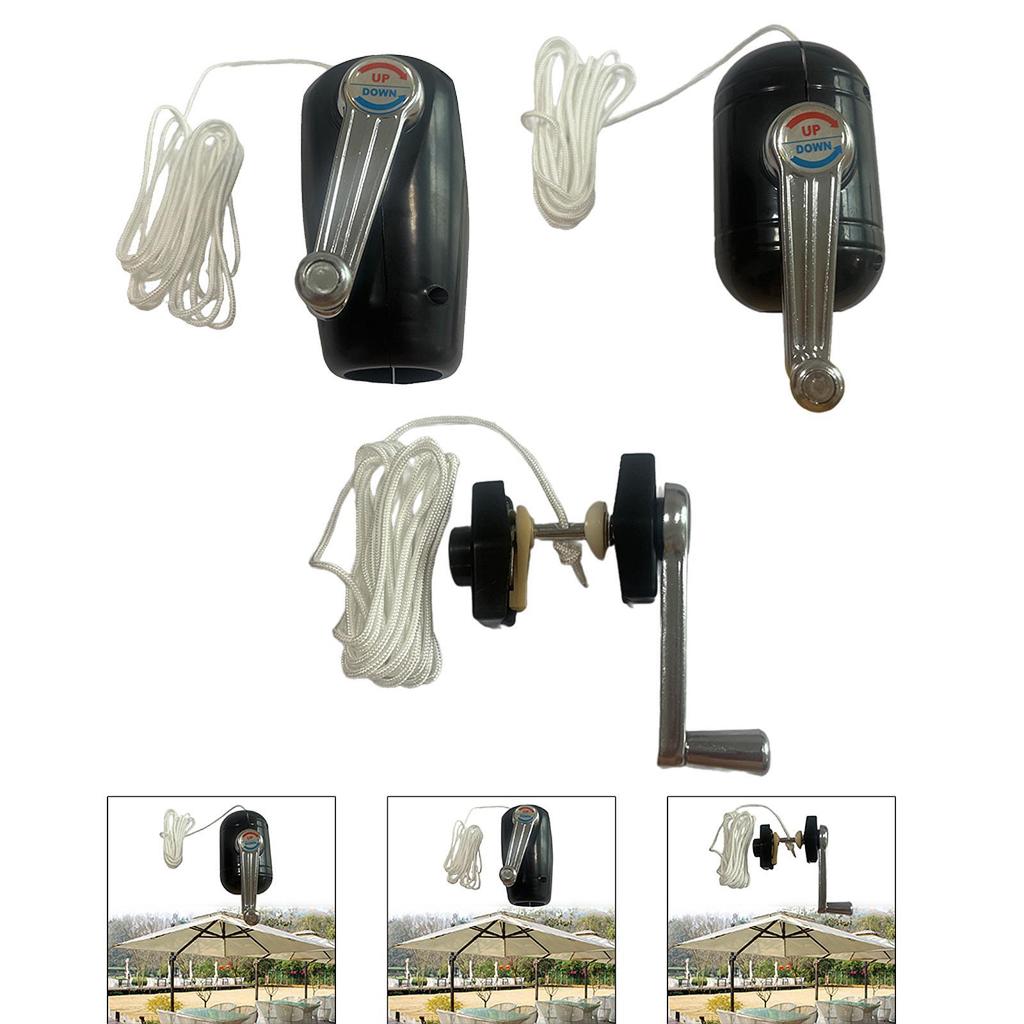 Accesorii Umbrelă de Exterior Mâner cu Manivelă Portabil Robust Piese de Schimb pentru Umbrelă Curte Balcon Exterior Piscină Camping