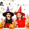 Wizard Costume Halloween Hat with Five-Pointed Stars for Kids and Adults