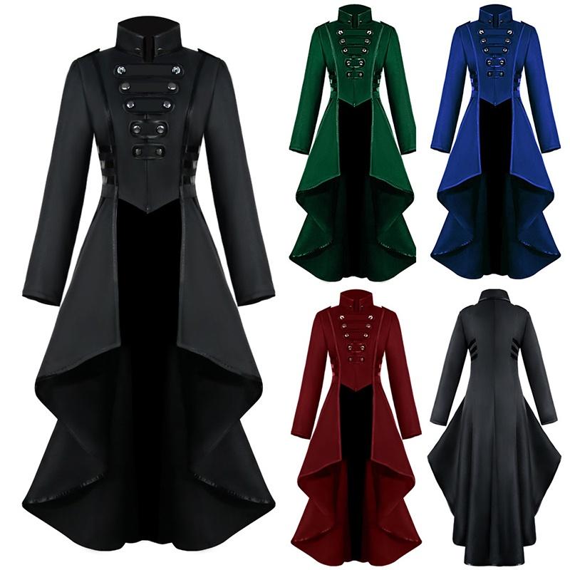 Elegant Women Vintage Medieval Tuxedo Gothic Tailcoat Perfect For Cosplay Costume