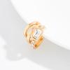 Multi-Layer Triple Ring Clip Silver No Piercing Earrings Hip Hop Gold Jewelry  Wear