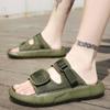 Fashion Men Comfortable Sandals Breathable Flats New Men Sports Slippers Outdoor Thick Bottom Slippers Beach Sandals Summer Casual Shoes