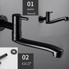 Swivel 360 Degree Rotation Kitchen Faucet Black Stainless Steel Kitchen Sink Faucet Mixer Water Faucet Tap Wall Mounted Pool Tap