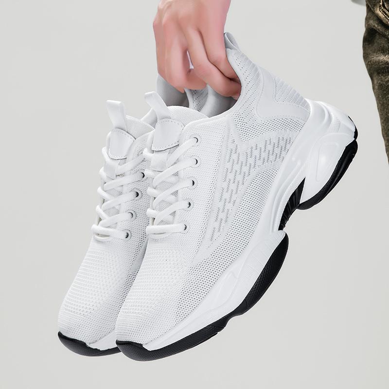 

Lace-Up Men Elevator Shoes Height Increase Sneakers 8cm Male Comfortable Walking Footwear Breathable Men Casual Summer Shoes 44