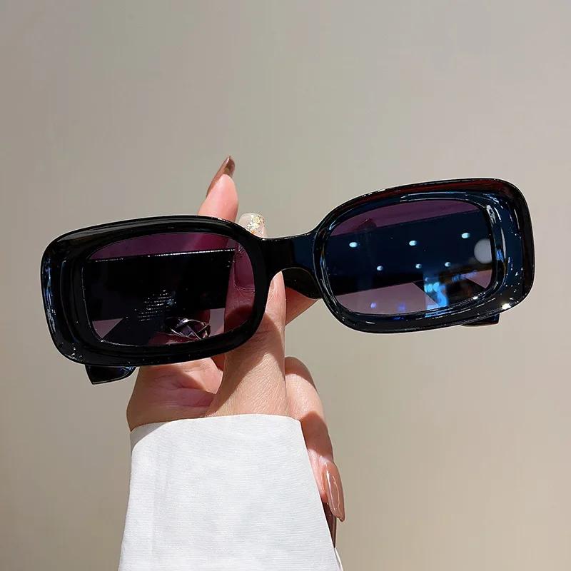 Luxury Brand Designer Small Frame Square Sunglasses Women Vintage Fashion Sun Glasses For Men Popular Punk Hip Hop Candy Shades