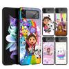 Cartoon Gabbys Dollhouse Cover Phone Case For Samsung Galaxy Z Flip 7 6 5 4 3 5G Flip7 Flip6 Flip5 Flip4 Flip3 Black Fundas Shel