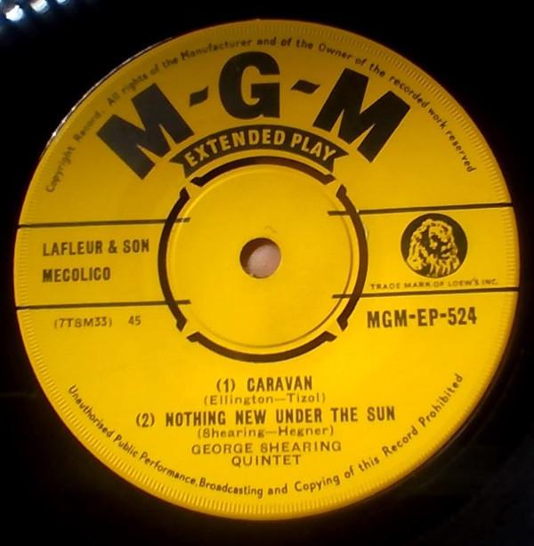 

7inch Record GEORGE SHEARING QUINTET Caravan MGMEP524 MGM Records 1965 UK Jazz Used