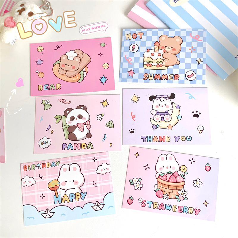 Exquisite Minimalist Cartoon Greeting Card - Christmas & Birthday Wishes